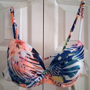 NWT RAISINS Haleiwa Moonshadow Underwire Bra Swim Top sz M